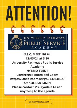 S.S.C MEETING